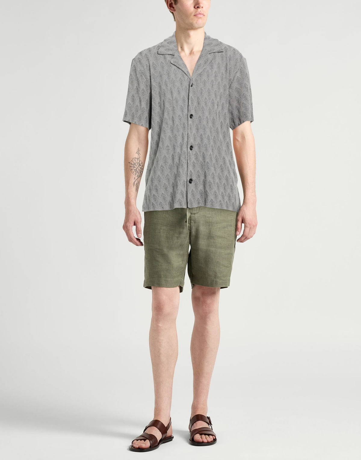 Crossley Mens Shirt Light in Grey