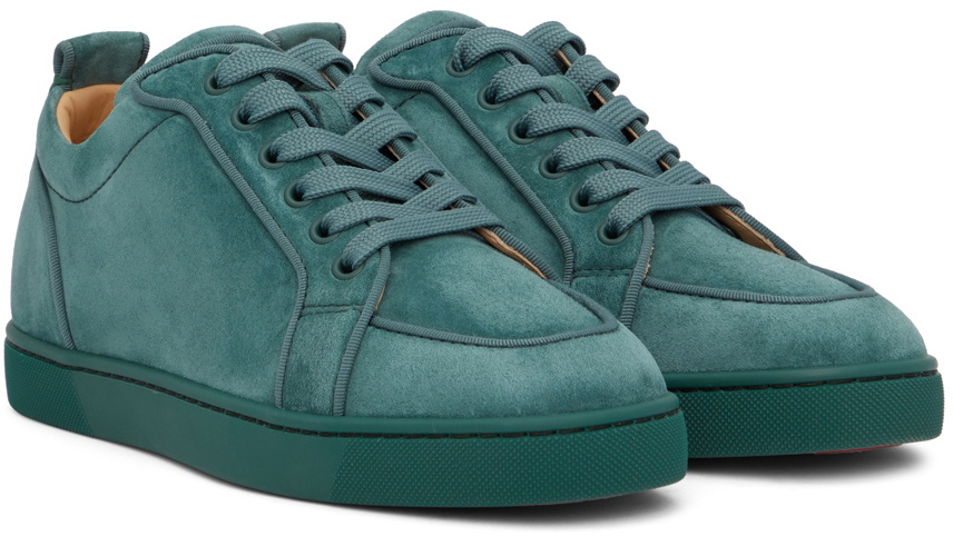 Green christian louboutin sales sneakers