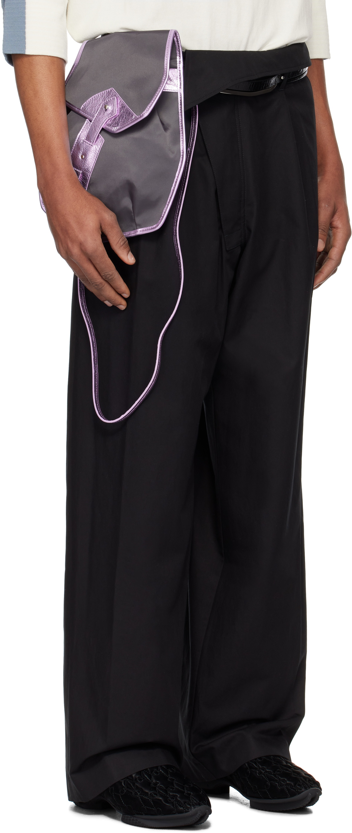 Kiko Kostadinov Black Navin Wide Leg Trousers Kiko Kostadinov