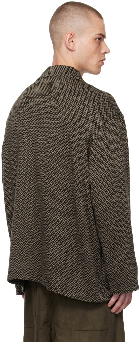 Aviva Jifei Xue Beige Wool Cardigan