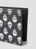 Skull Print Billfold Wallet in Black