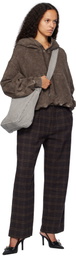 R13 Brown Balloon Popover Hoodie