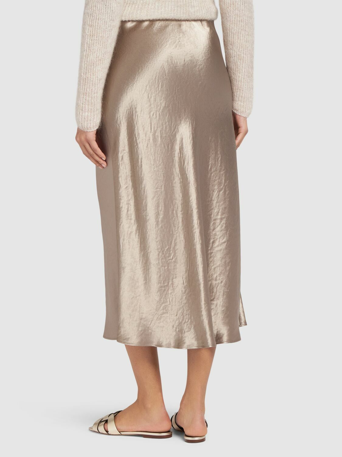 MAX MARA Alessio Satin Midi Skirt Max Mara
