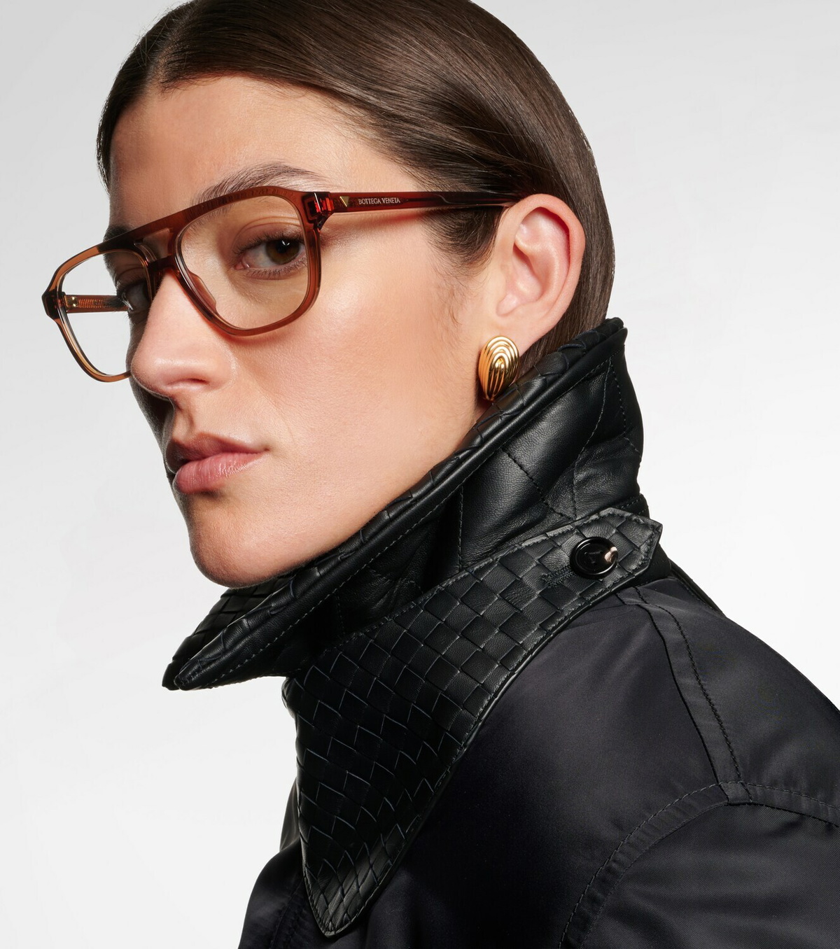 Bottega Veneta Triangle Stud aviator glasses