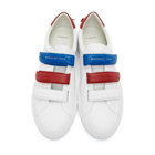 Givenchy White and Red Velcro Urban Knots Sneakers