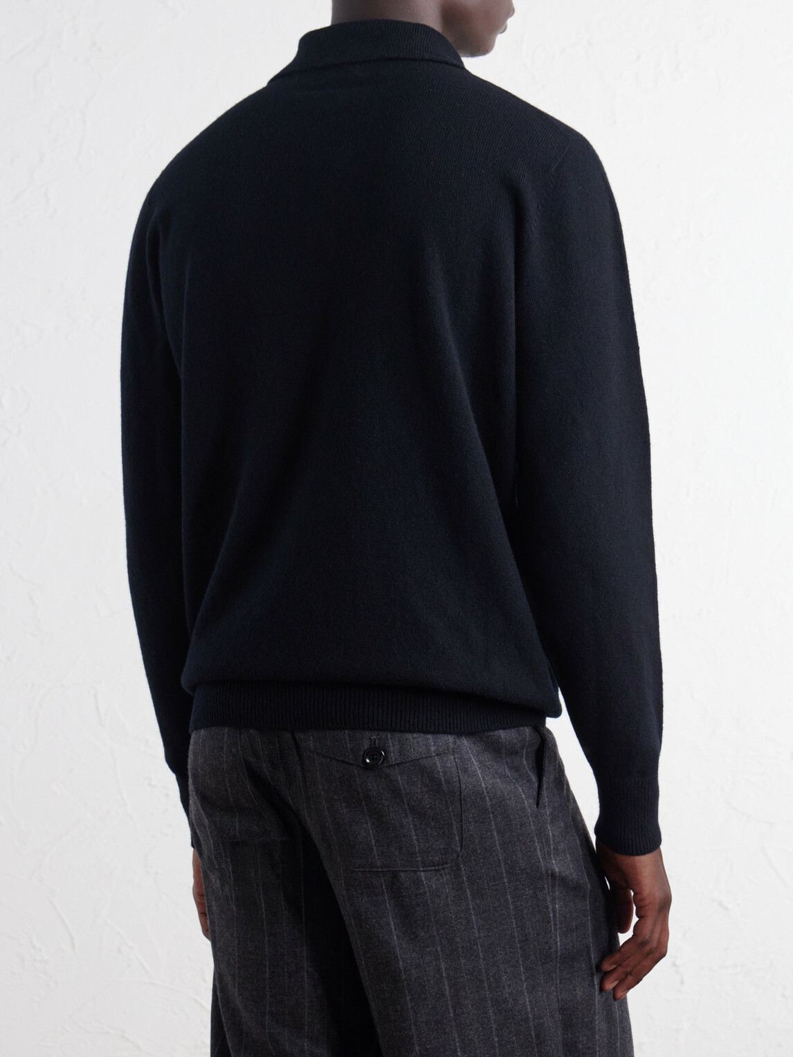 William Lockie - Wool Polo Sweater - Black