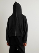 Entire Studios - Eternal Oversized Organic Cotton-Jersey Zip-Up Hoodie - Black