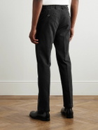 Kiton - Straight-Leg Lyocell-Blend Twill Trousers - Black
