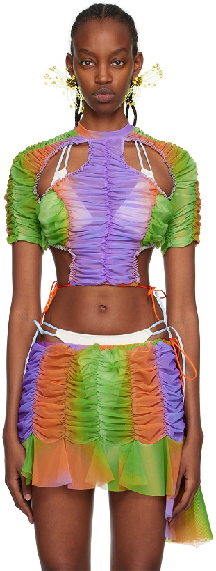 Photo: Ester Manas Multicolor Ruched Long Sleeve T-Shirt