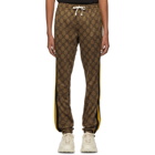 Gucci Brown GG Striped Lounge Pants