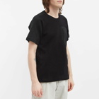 BYBORRE Men's Knitted Pocket T-Shirt in Volcanic Black