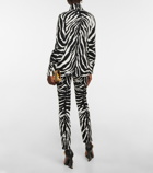 Dolce&Gabbana - Zebra-print silk-blend shirt