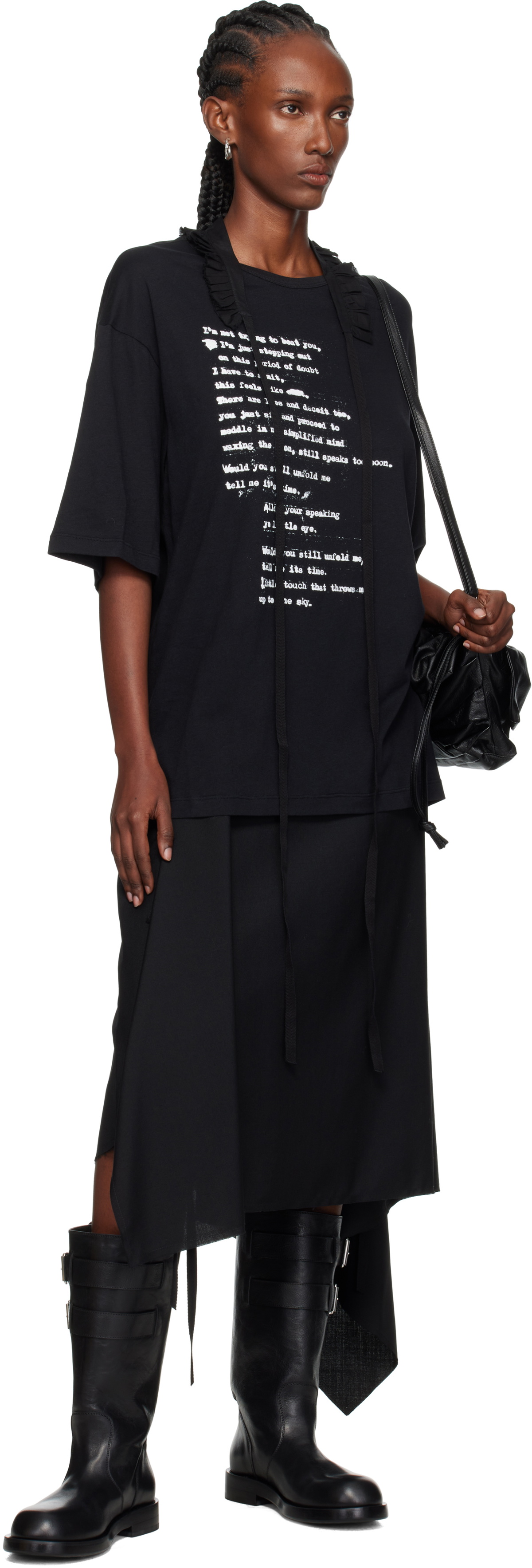 Ann Demeulemeester Black Danvald High Comfort T-shirt