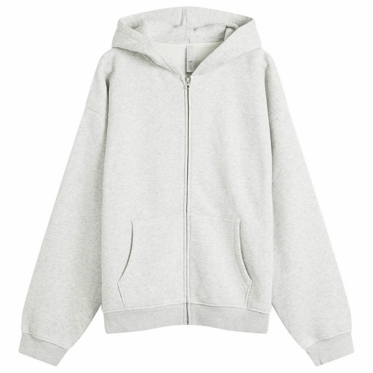 SKIMS Men's Zip Hoodie in Light Heather Grey