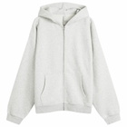 SKIMS Men's Zip Hoodie in Light Heather Grey