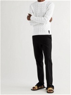 FENDI - Slim-Fit Monogram-Knit Sweater - White
