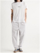 Maison Margiela - Logo-Print Mélange Loopback Cotton-Jersey Sweatpants - Gray