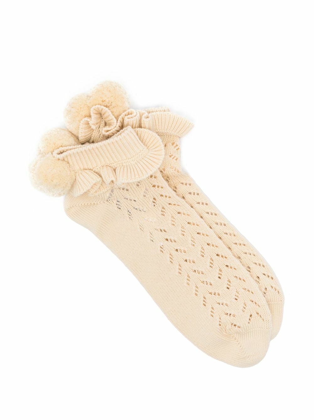 タイツ・ソックス Valentino Garavani Cream Stretch Lace Socks Valentino Garavani Lace sheer stretch socks | The Fashion Square