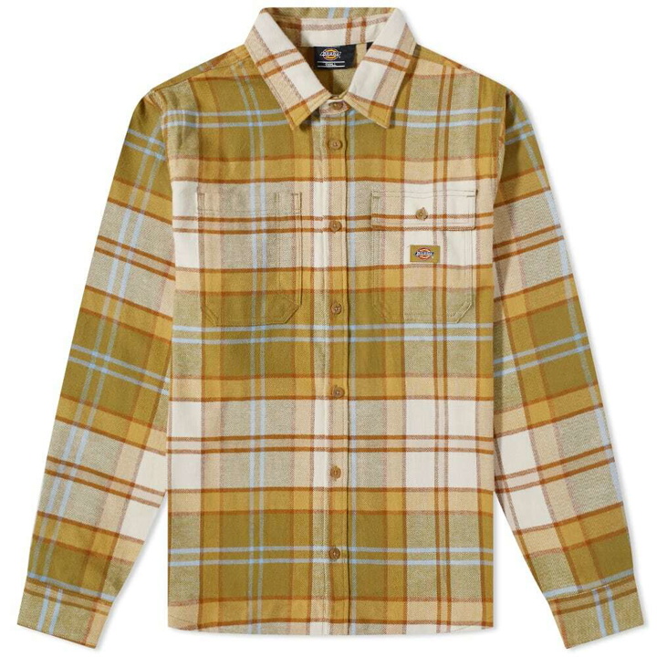 Photo: Dickies Men's Orting Check Shirt in Green Moss