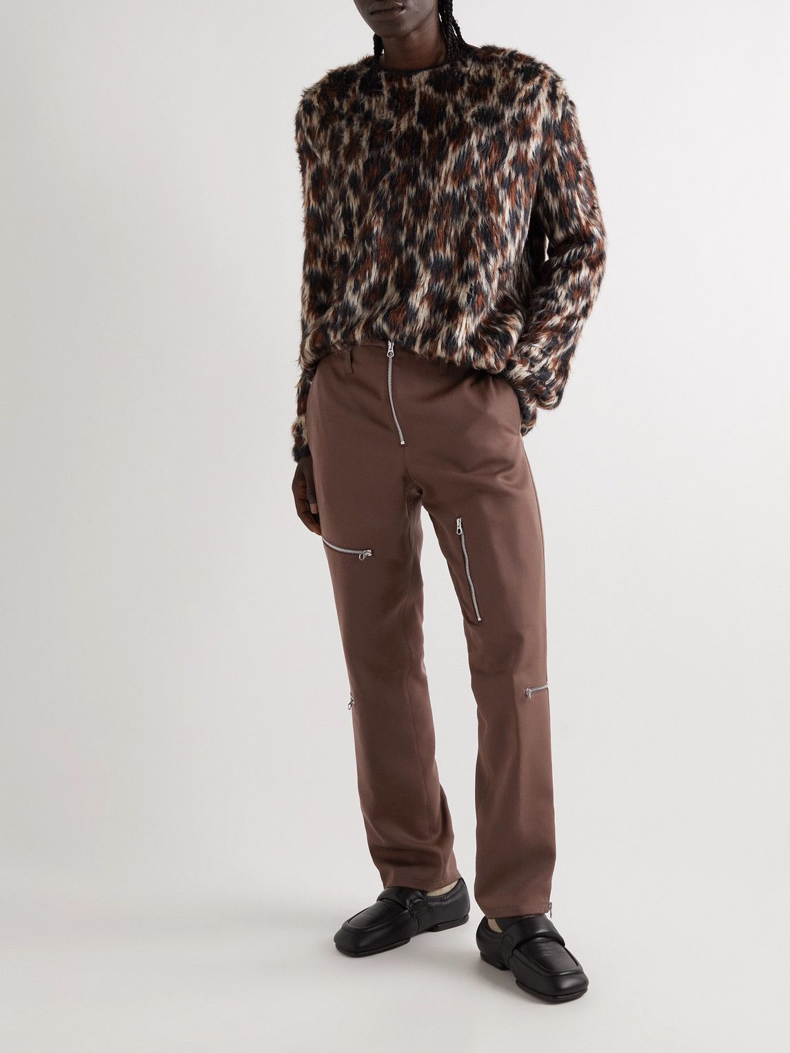 Jil Sander - Straight-Leg Zip-Detailed Wool Trousers - Brown