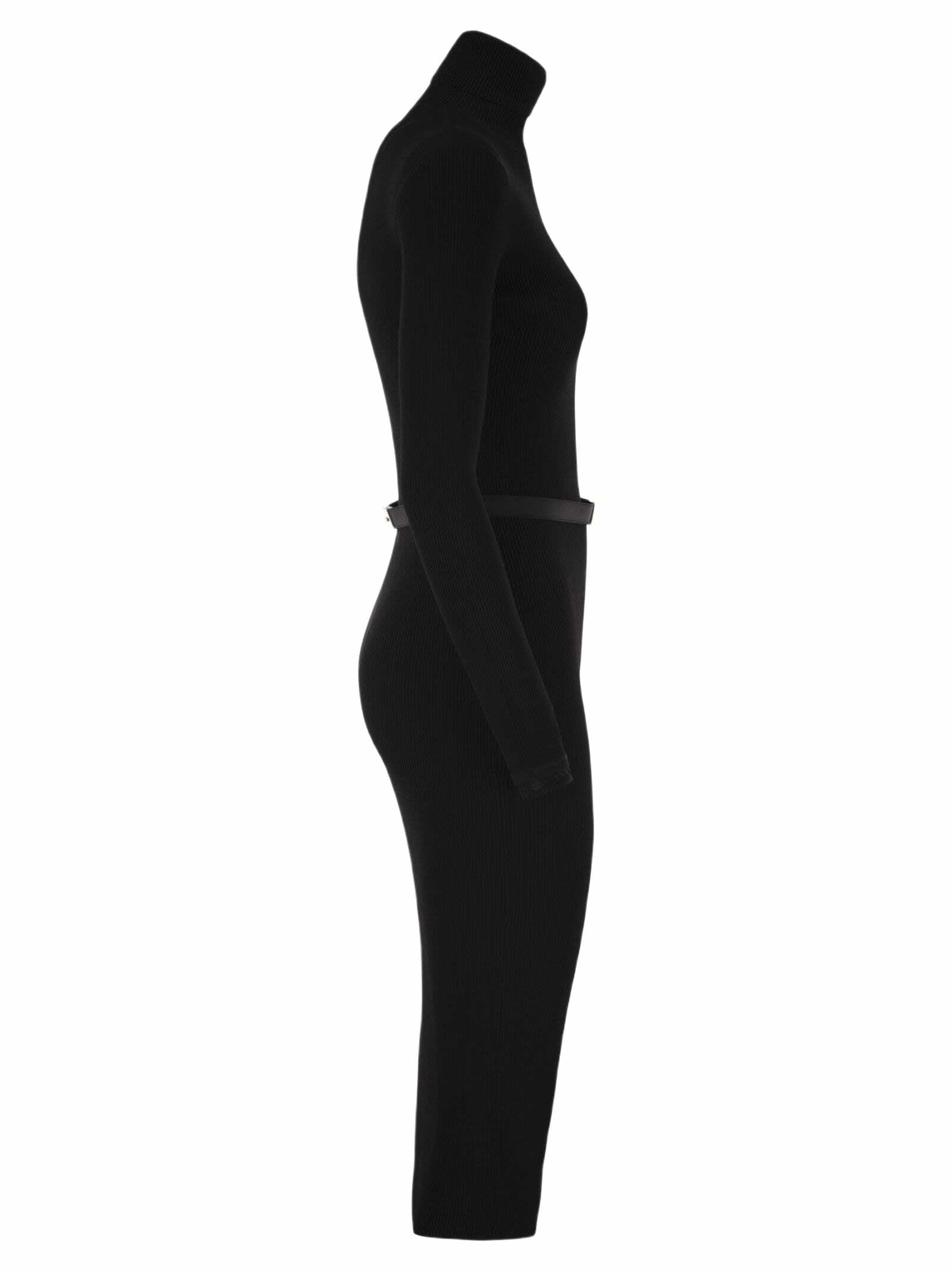 Elisabetta Franchi Ribbed Knit Dress With Belt