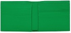 Balenciaga Green Logo Square Folded Cash Wallet