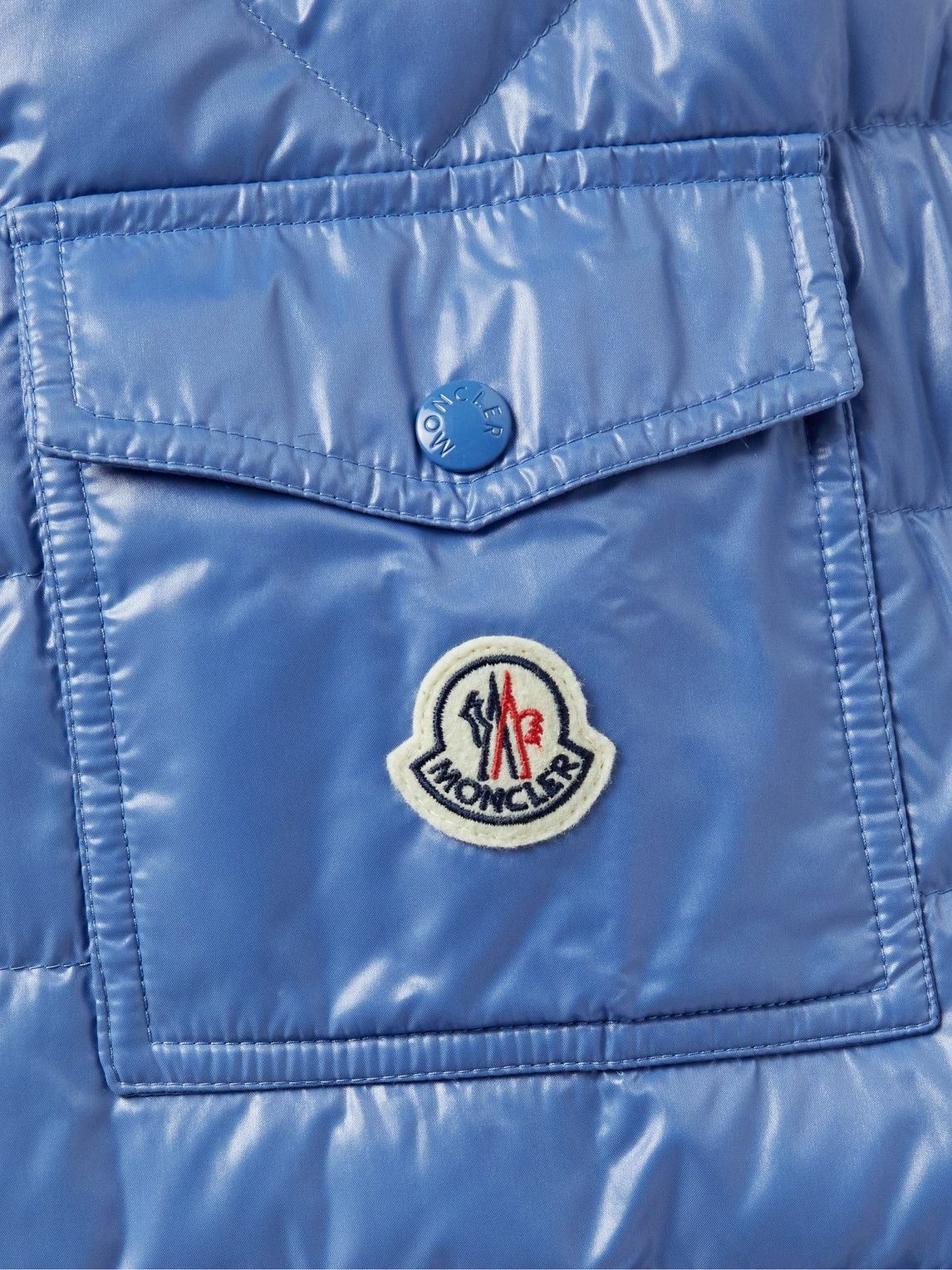 Moncler - Galion Quilted Shell Hooded Down Jacket - Blue Moncler