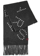 Stella Mccartney Logo-intarsia Reversible Wool Scarf - Grey - One Size