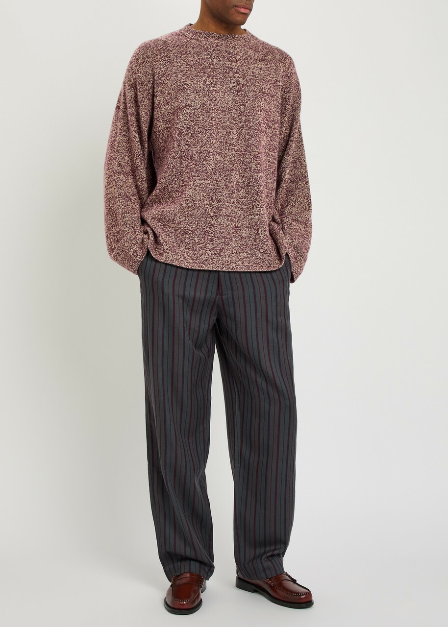 The Elder Statesman Dume Melange Cashmere Jumper Bordeaux