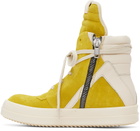 Rick Owens Kids Yellow & Off-White Geobasket Sneakers