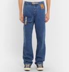 Loewe - Wide-Leg Denim Cargo Jeans - Blue