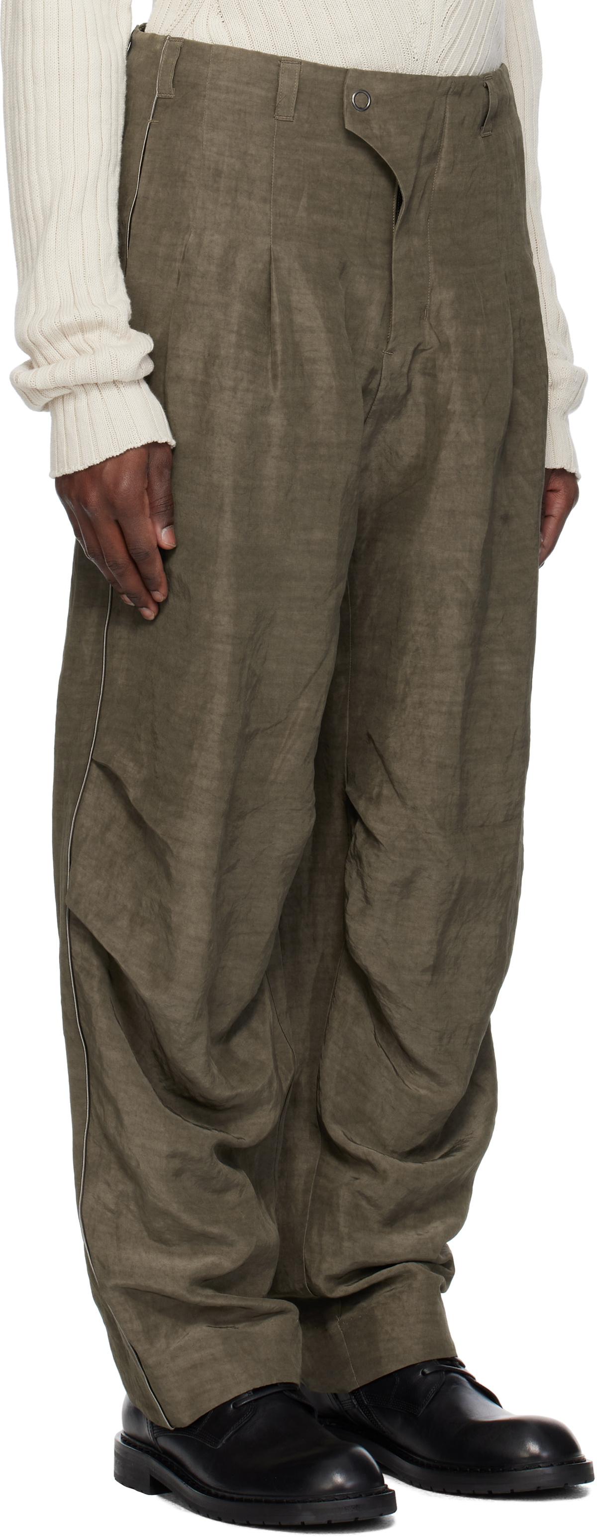 DEVOA Taupe Baggy Trousers