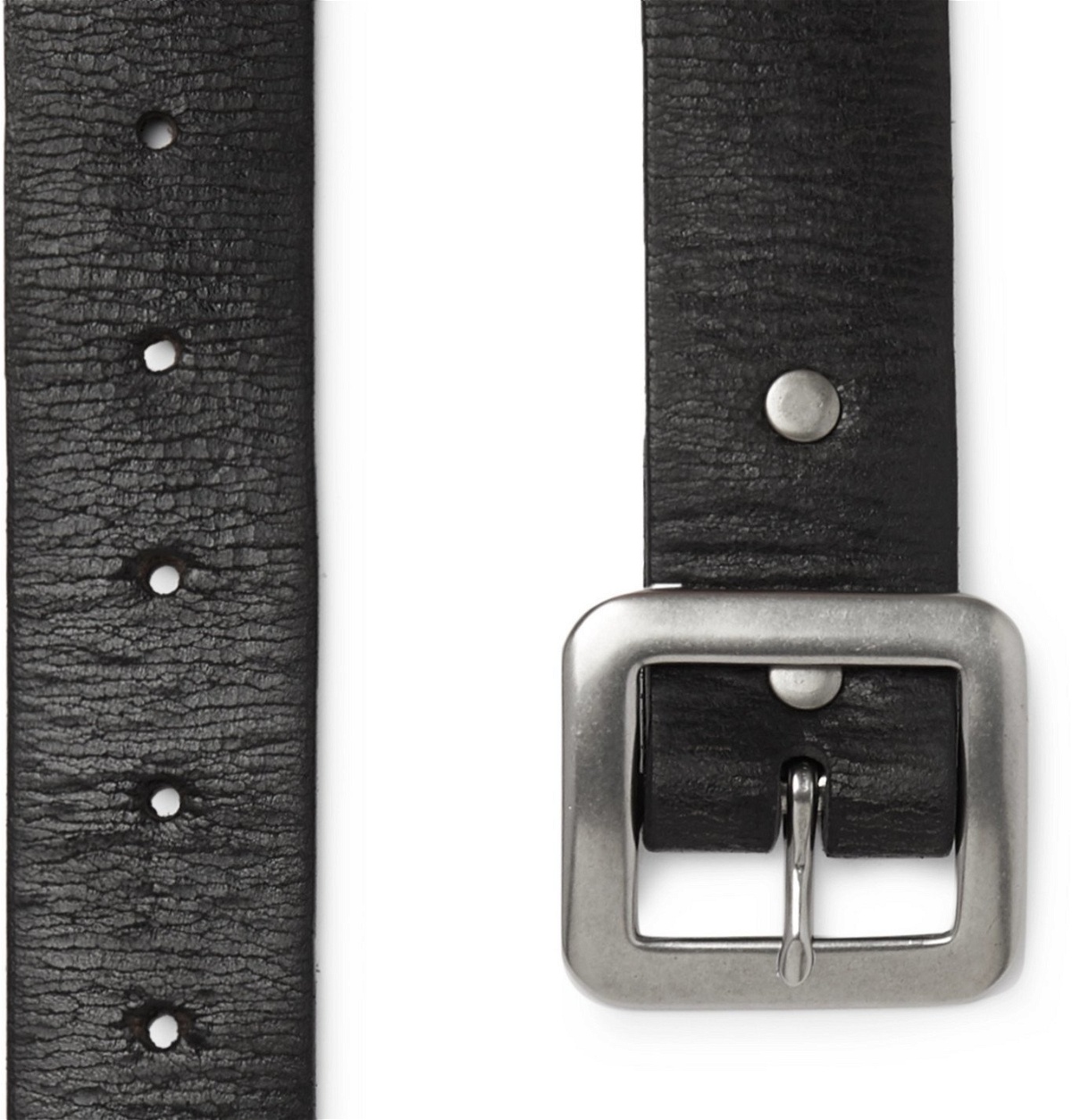 小物 ベルト RRL - 3.5cm Burlington Distressed Leather Belt - Black RRL