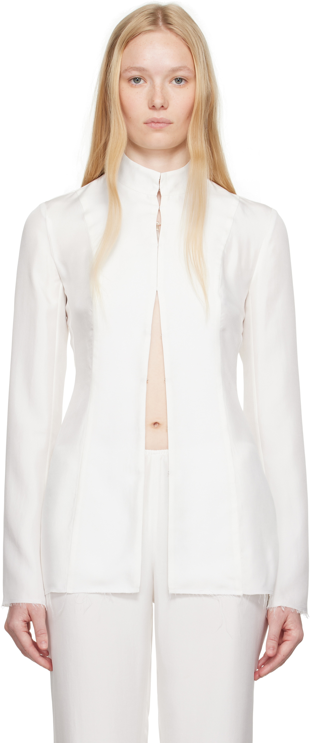 COLLEEN ALLEN White Silk Slip Blouse