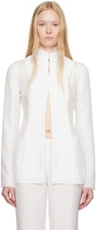 COLLEEN ALLEN White Silk Slip Blouse