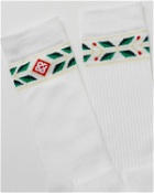 Casablanca Ribbed Sport Sock White - Mens - Socks