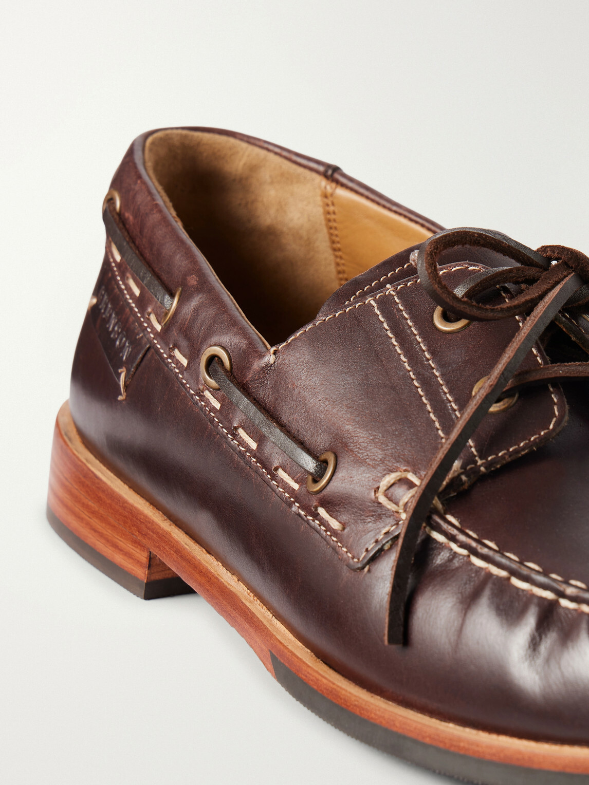 Grenson - Claude Leather Boat Shoes - Brown