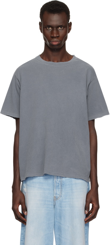 Photo: John Elliott Navy Folsom Cropped T-shirt