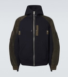 Sacai Cotton-blend and twill hoodie