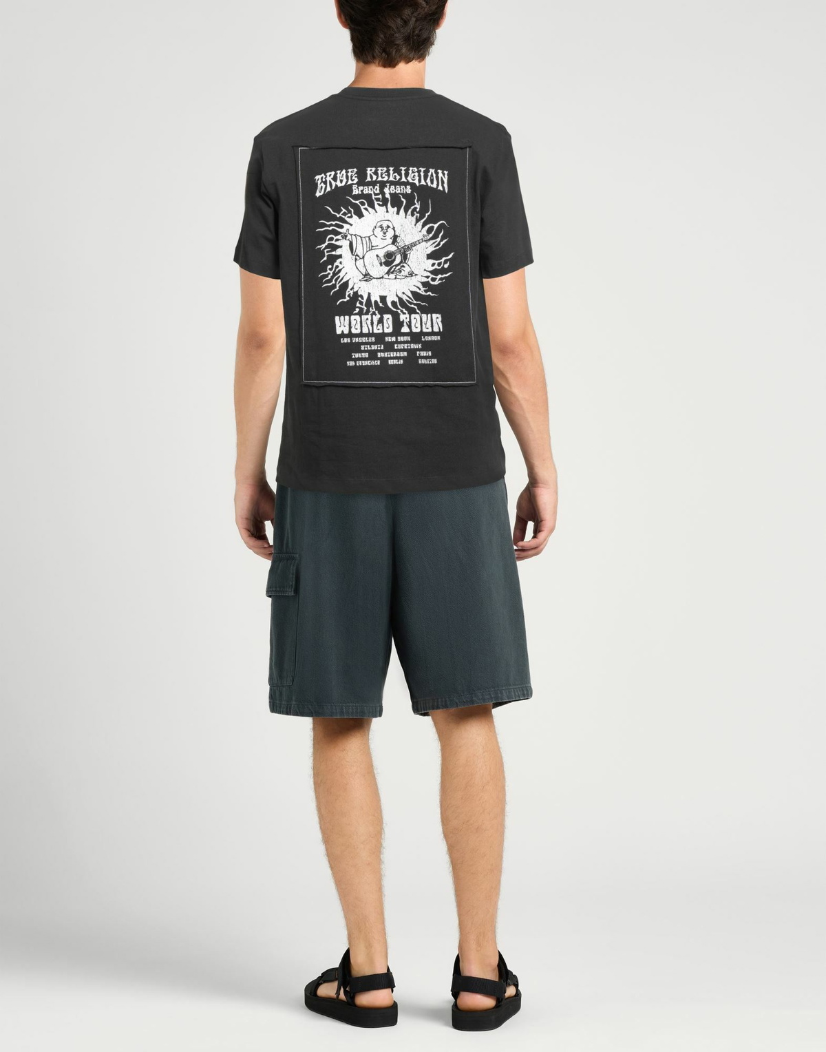 True Religion Mens T-shirt Charcoal