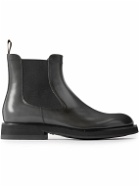 Santoni - Polished-Leather Chelsea Boots - Gray