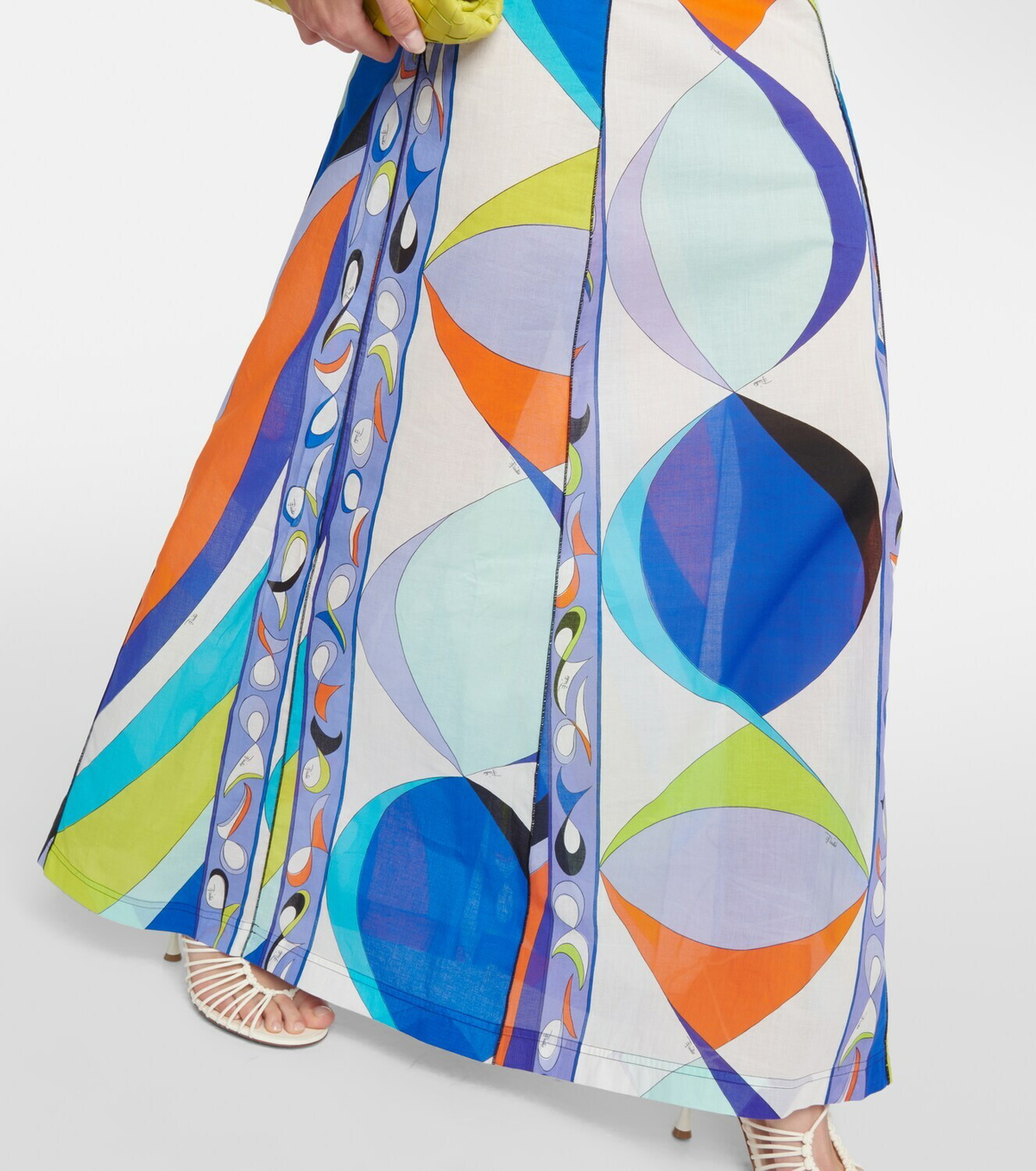【EMILIO PUCCI】MULTICOLOR COTTON DRESS Emilio Pucci Iride Cotton Maxi Dress In Multicoloured - 30