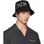 Christian Dada Black Wool Logo Bucket Hat