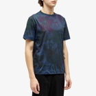 Dries Van Noten Men's Habba Floral Print T-Shirt in Indigo