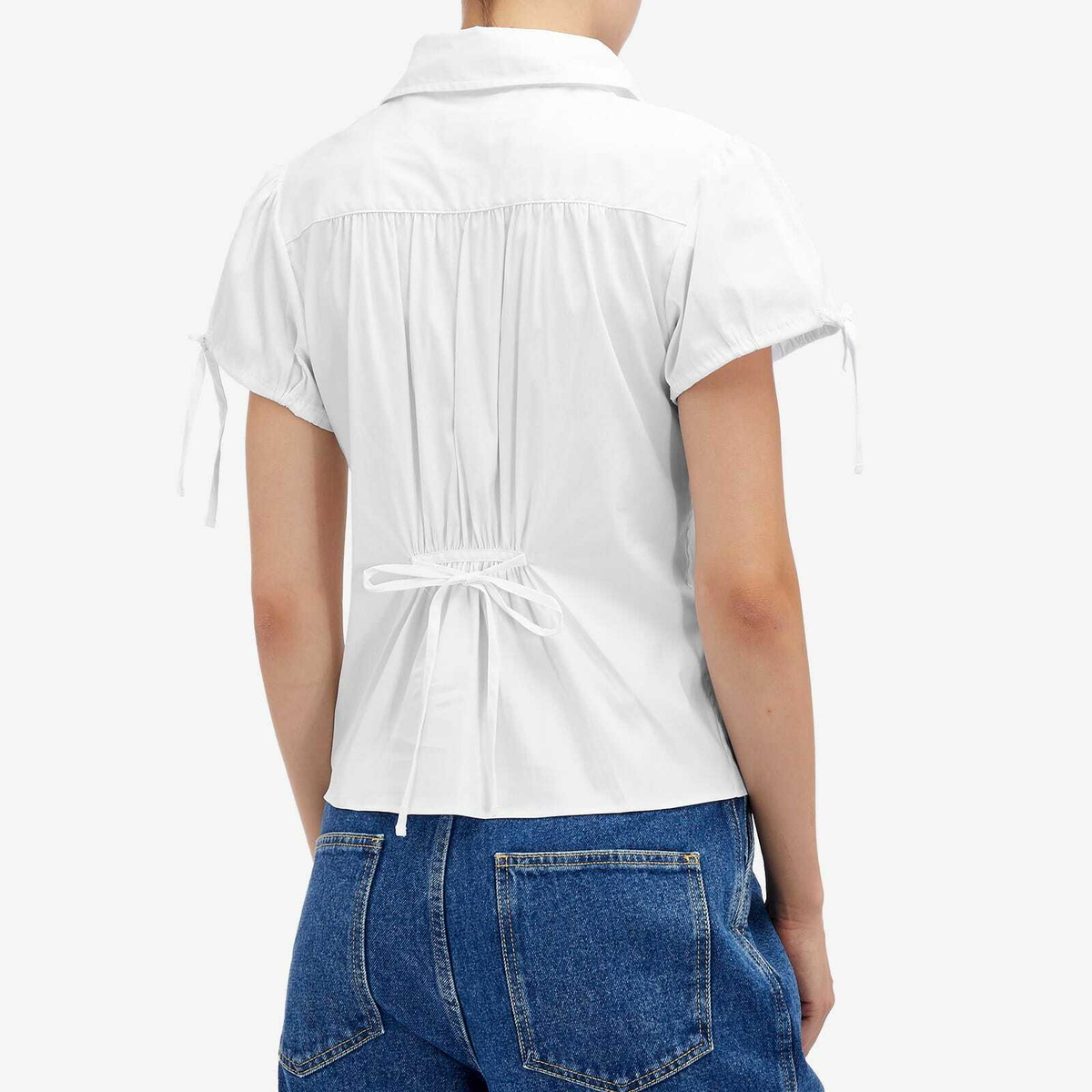 SAKS POTTS ボウタイ付きシャツ Saks Potts Women's Mimi Shirt in White Saks Potts