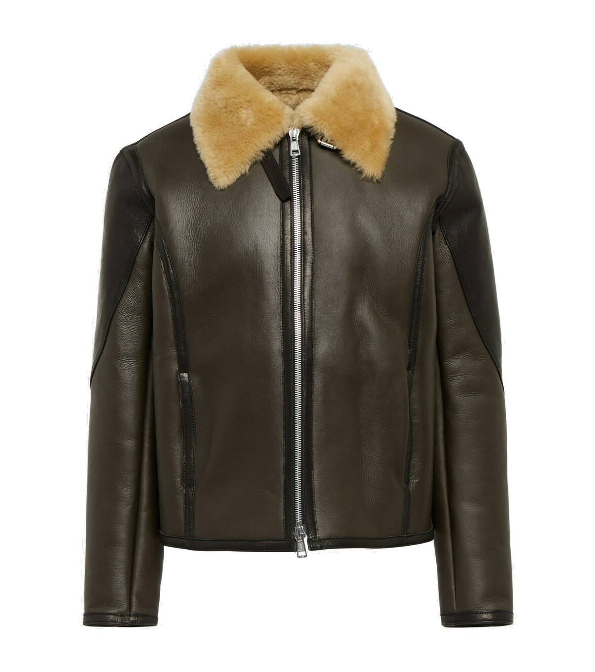 Our Legacy - Shearling-trimmed leather jacket Our Legacy