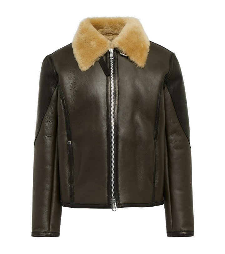 Photo: Our Legacy - Shearling-trimmed leather jacket