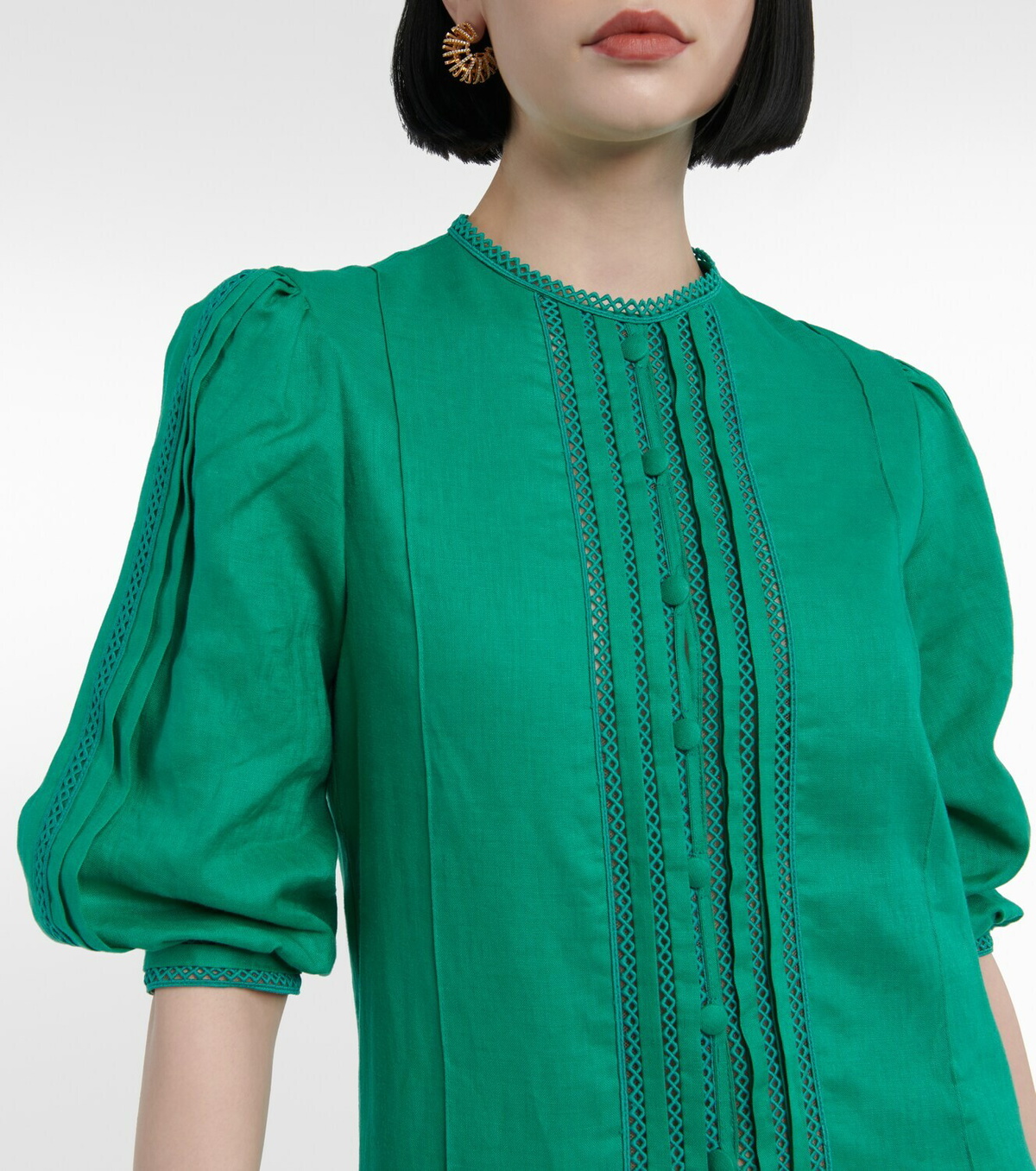 COSTARELLOS コスタレロス ワンピース Tiered linen maxi 807173 Costarellos Ruched off-shoulder gown Costarellos