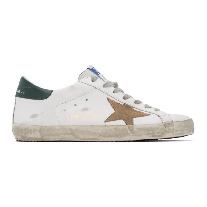 Photo: Golden Goose White and Brown Superstar Sneakers