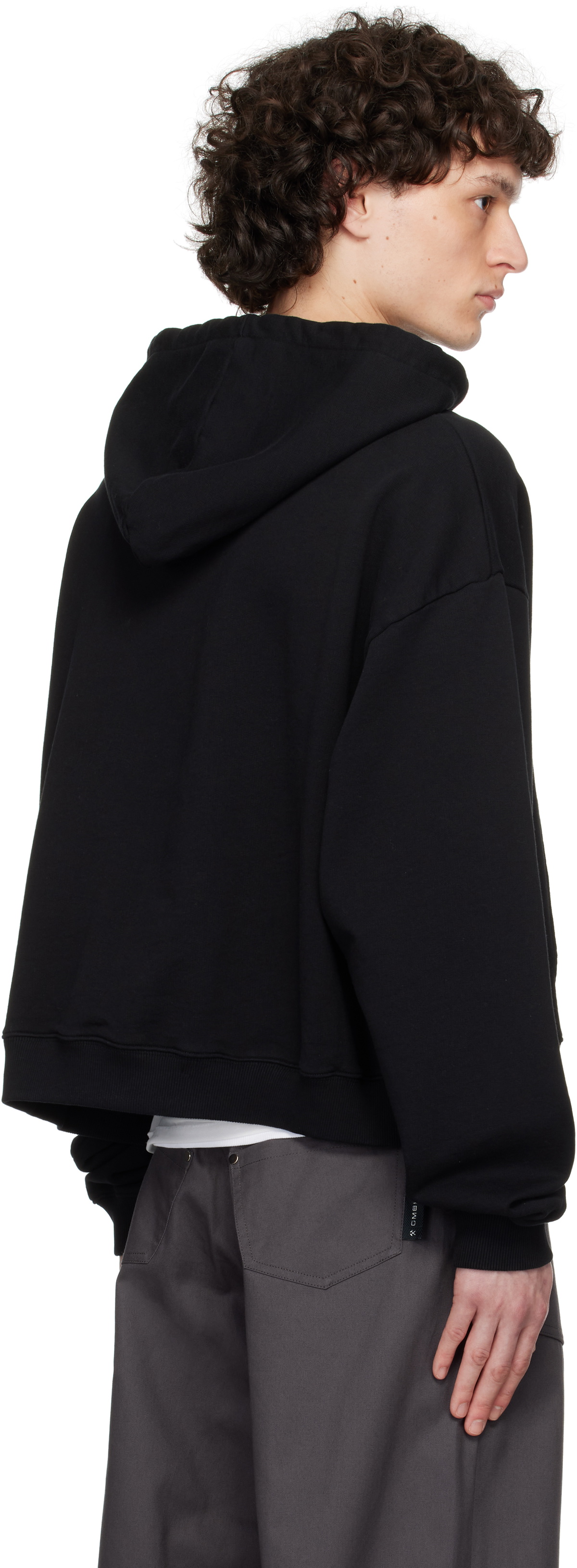 GmbH Black Cropped Hoodie